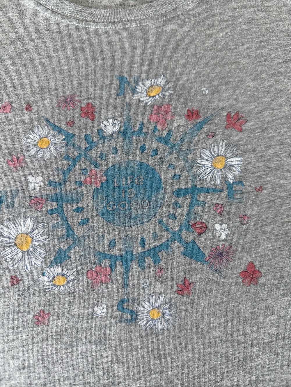 Life Is Good Beauty In All Directions Crusher Lite V Neck T Shirt Size Small E19 - Picture 2 of 6